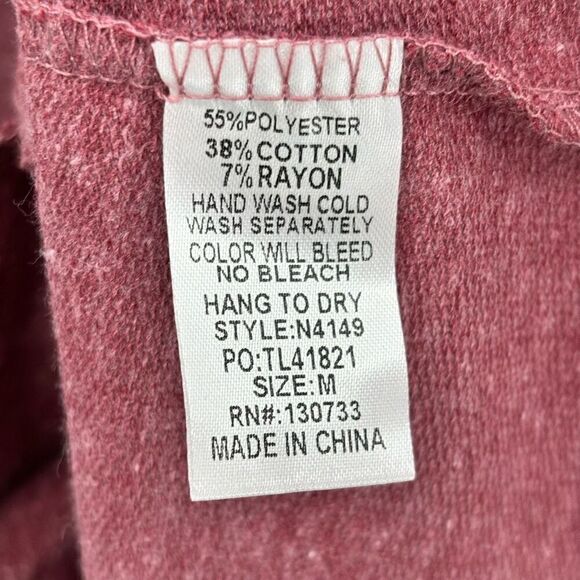 Umgee Floral Embroidered Heathered Knit Dress Medium Mauve Pink - Picture 8 of 8